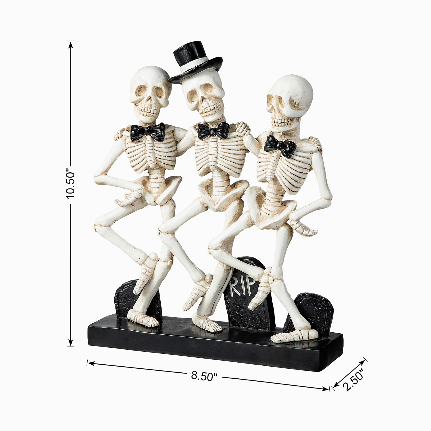 Glitzhome "10.5""Dancing Skeleton Table Decor" Halloween Tabletop Decor