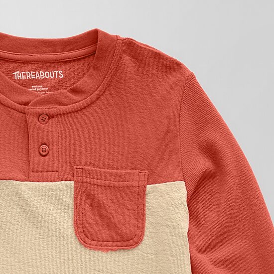 Thereabouts Little & Big Kid Boys Long Sleeve Regular Fit Henley Shirt