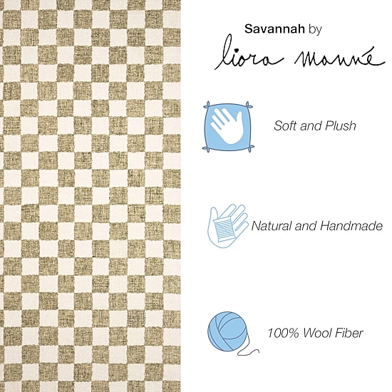Liora Manne Savannah Checked Hand Tufted Rectangular Area Rug