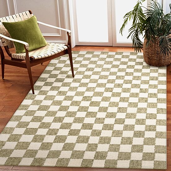Liora Manne Savannah Checked Hand Tufted Rectangular Area Rug