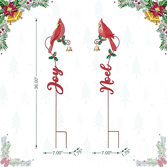 Glitzhome Metal Bell Christmas Yard Art