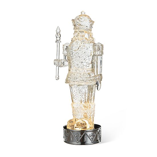 Glitzhome 12.5" Nutcracker Christmas Snow Globe
