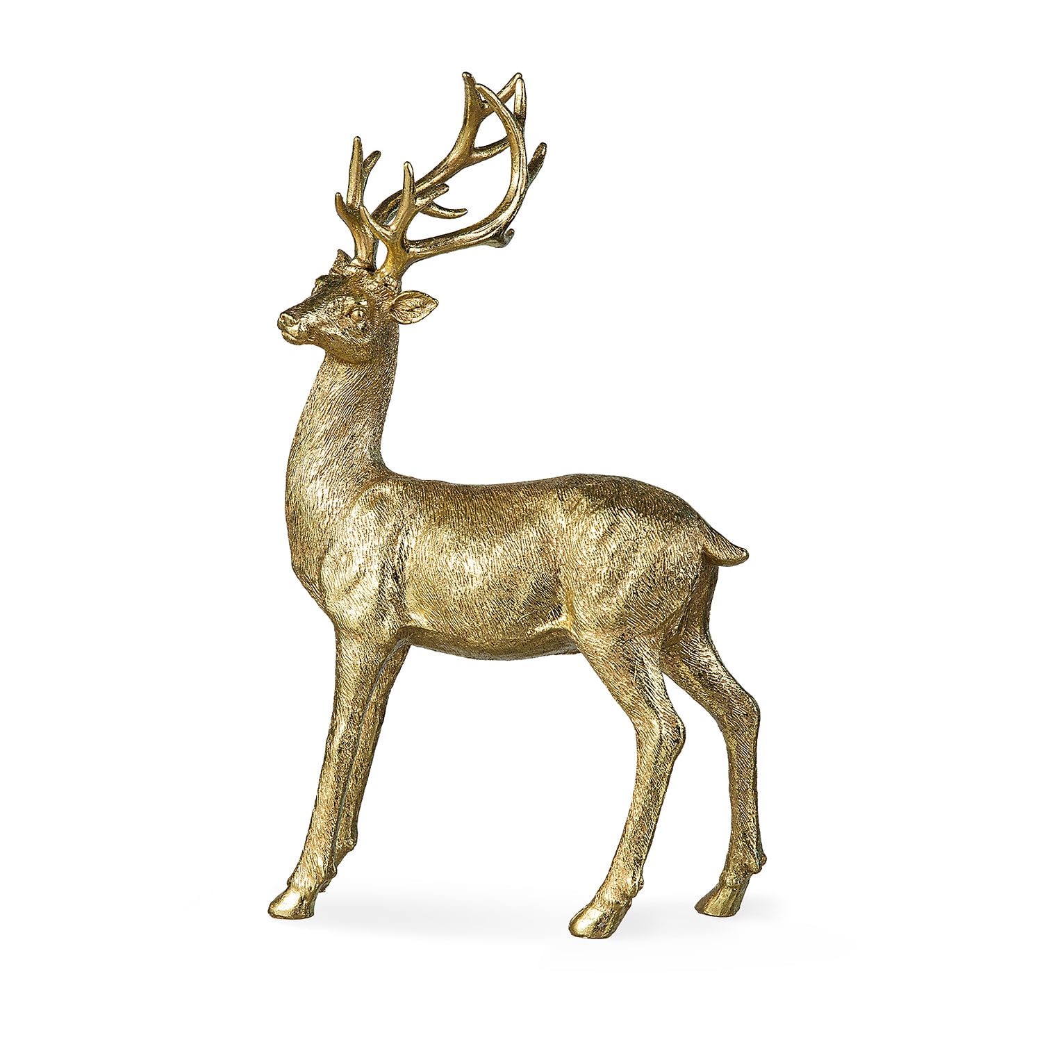 Glitzhome 16.25" Resin Standing Reindeer Christmas Tabletop Decor