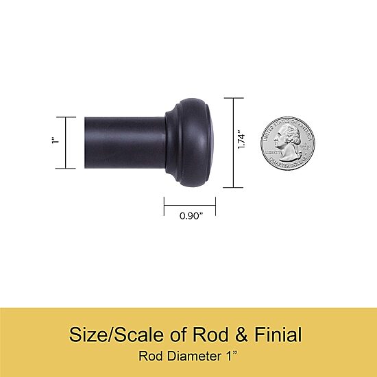 Kenney Weaver 1 IN Adjustable Curtain Rod