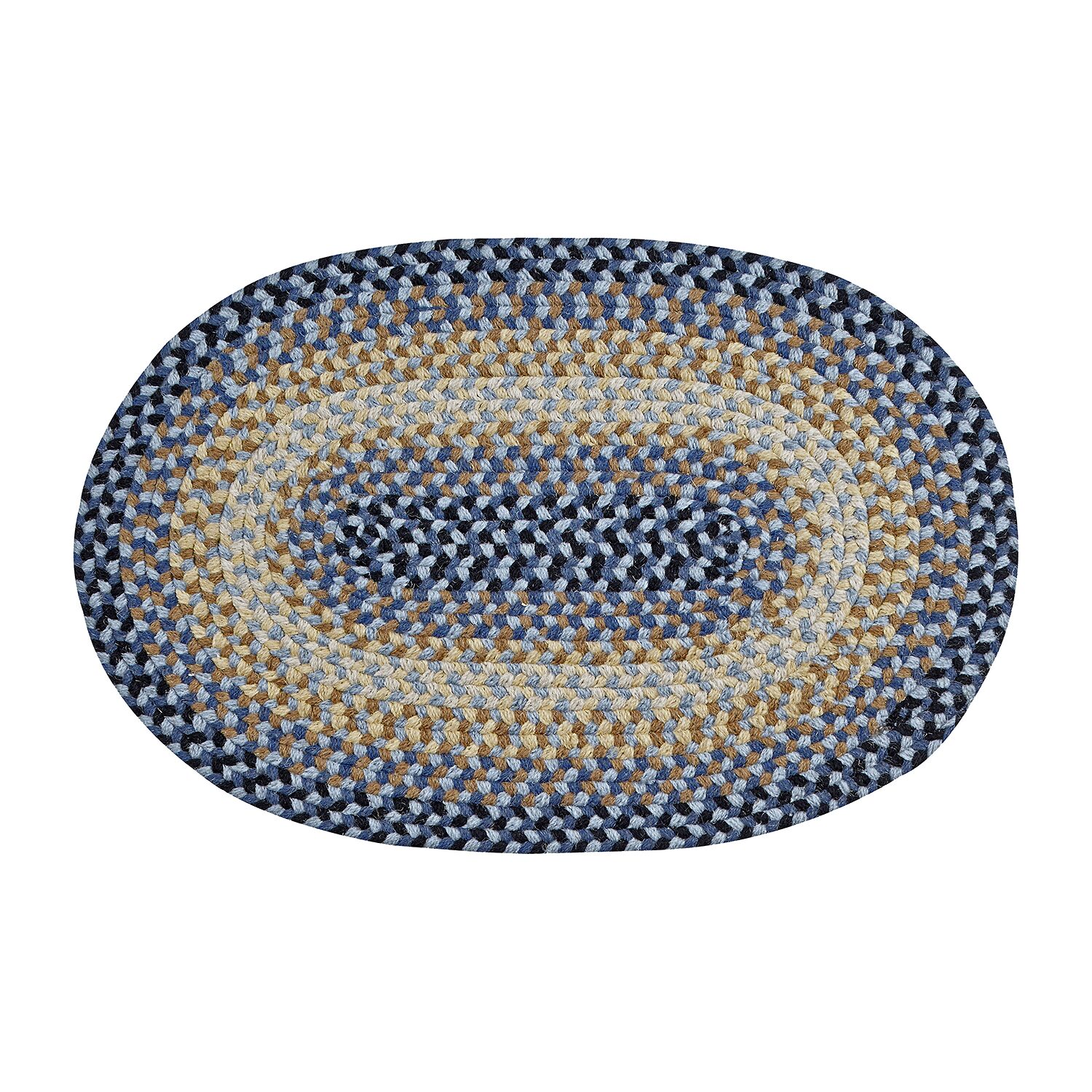 Better Trends Woodbridge Stripe Braided 5'5" X 8'5" Oval Area Rug