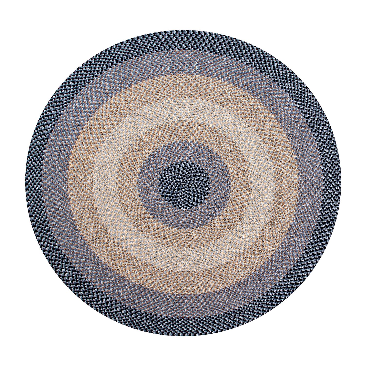 Better Trends Woodbridge Stripe Braided 5'5" X 8'5" Oval Area Rug