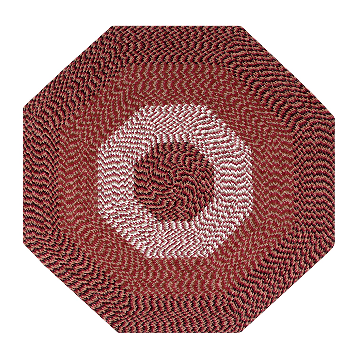 Better Trends Alpine Stripe Braided 4 X Octagonal Accent Rug
