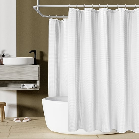 Awesome Home™ Spa Cotton Blend Waffle Shower Curtain