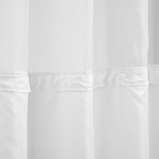 Awesome Home™ Waffle With Snap In Liner Shower Curtain