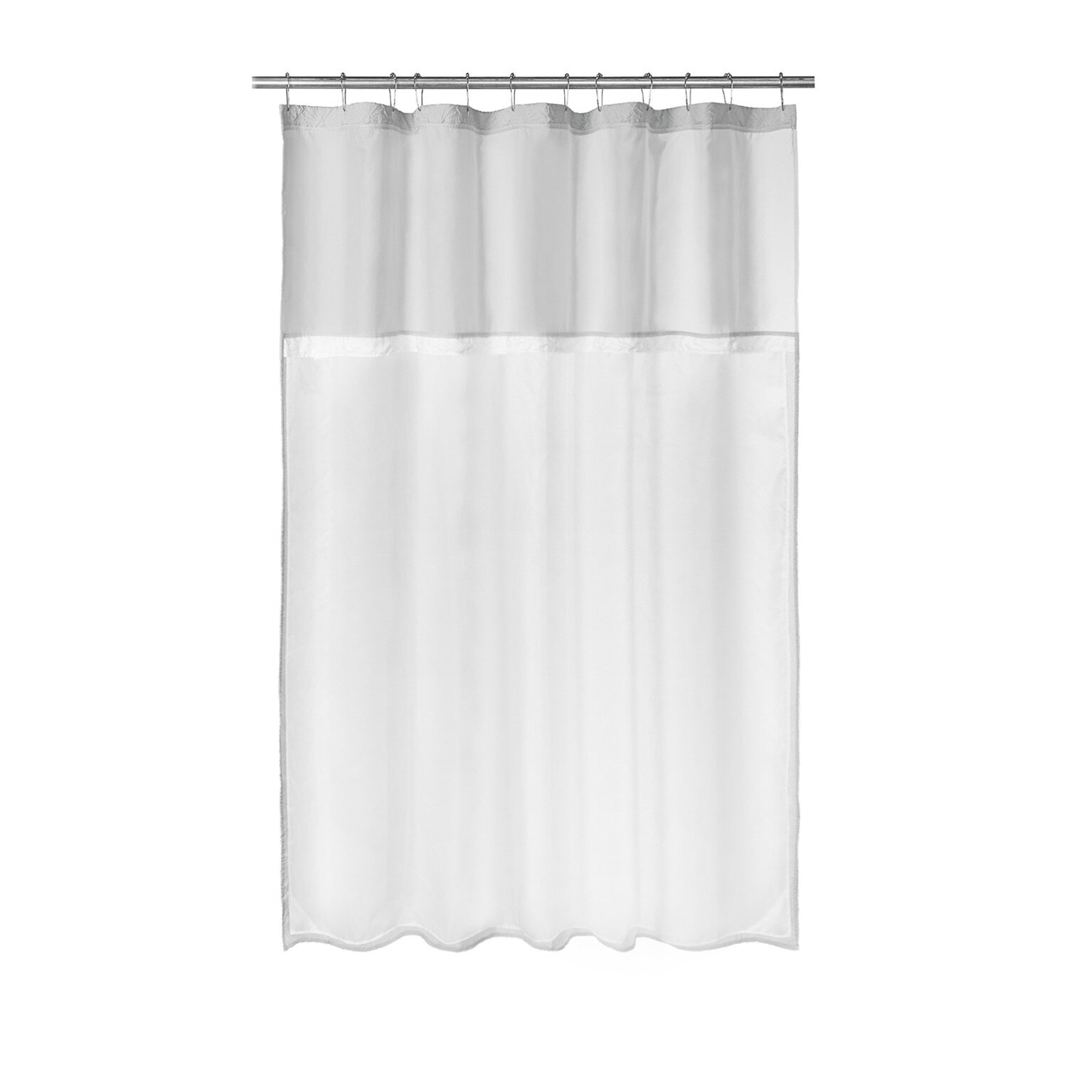 Awesome Home™ Starburst Snap Liner Hooks Shower Curtain Set