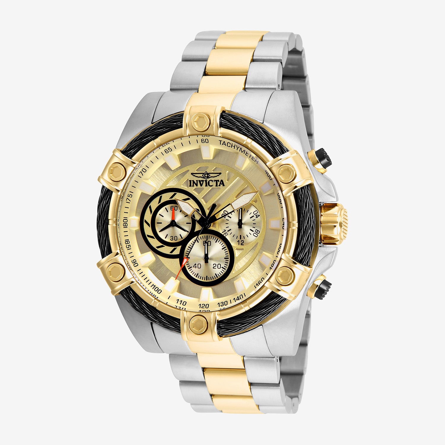 Invicta Bolt Mens Gold Tone Stainless Steel Bracelet Watch 25518