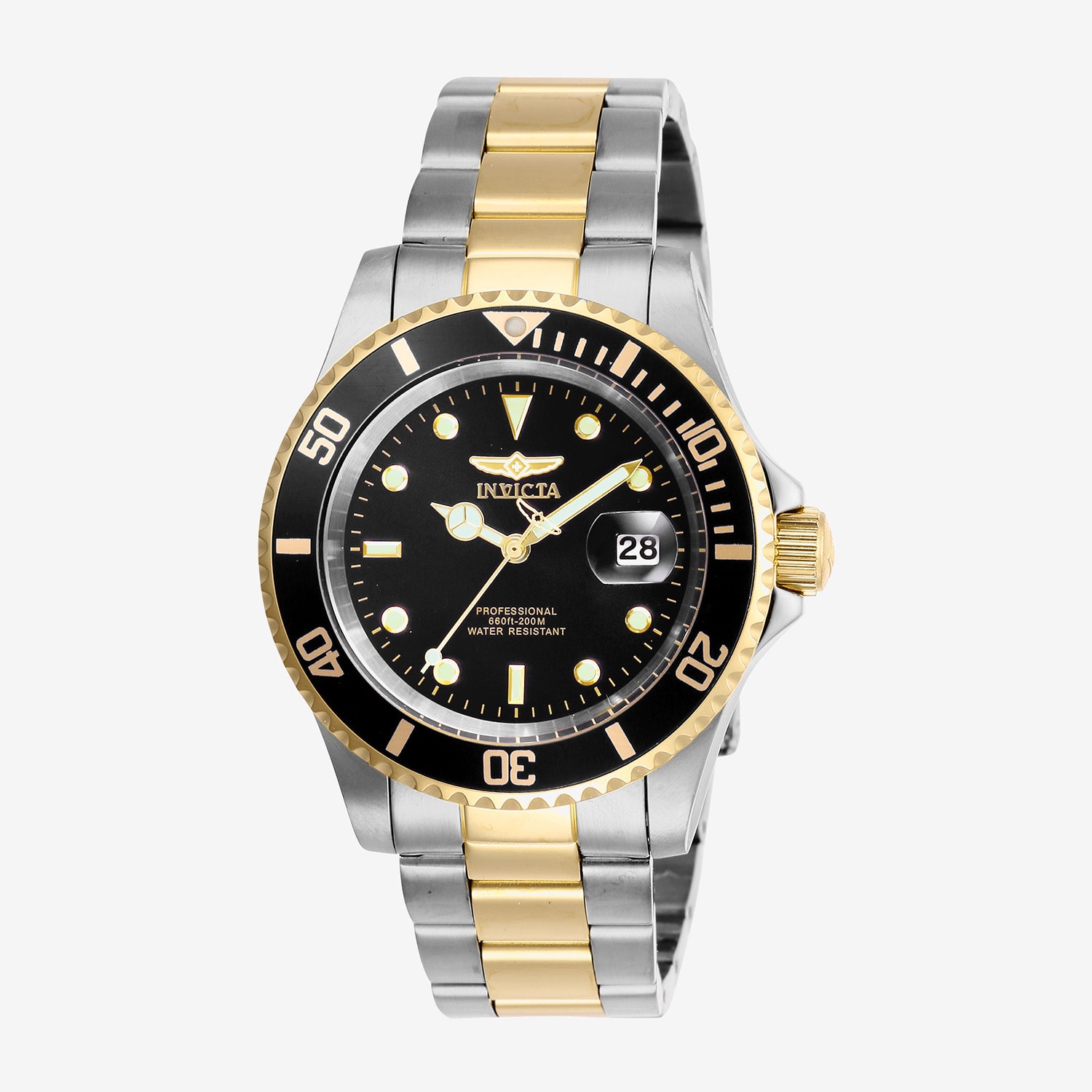 Invicta Pro Diver Mens Gold Tone Stainless Steel Bracelet Watch 26973