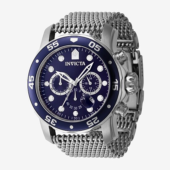 Invicta Pro Diver Mens Silver Tone Stainless Steel Bracelet Watch 47237