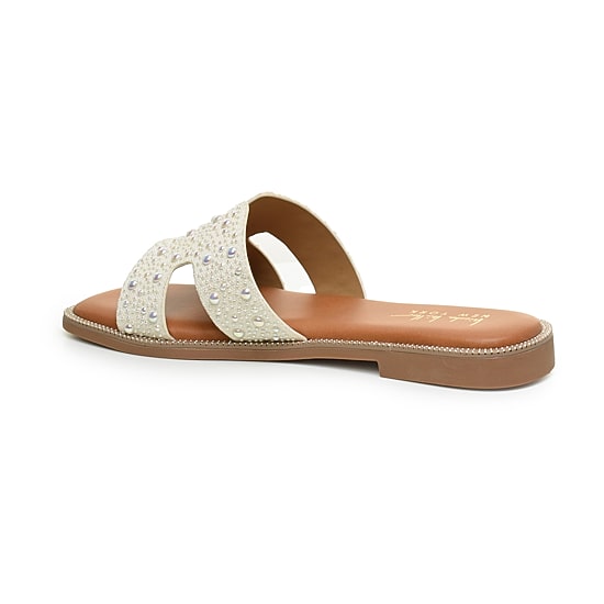 Nicole Miller Womens Heston Flat Sandals