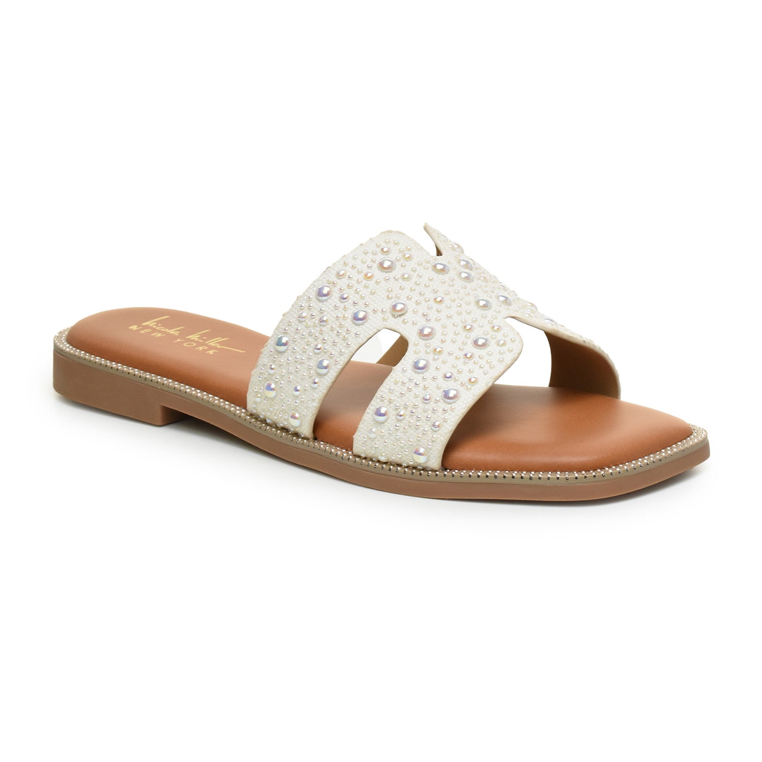 Nicole Miller Womens Heston Flat Sandals