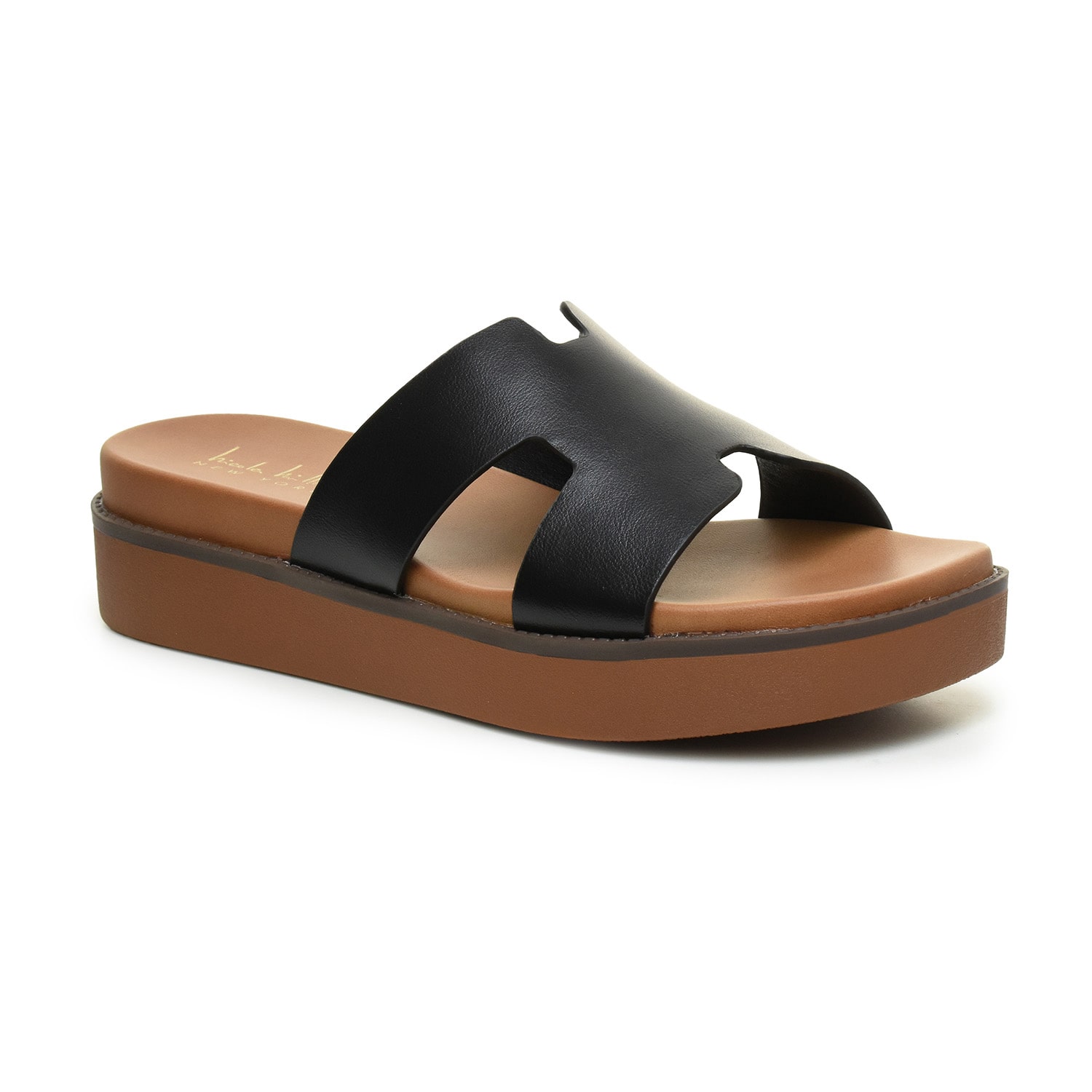 Nicole Miller Trams Womens Footbed Sandals