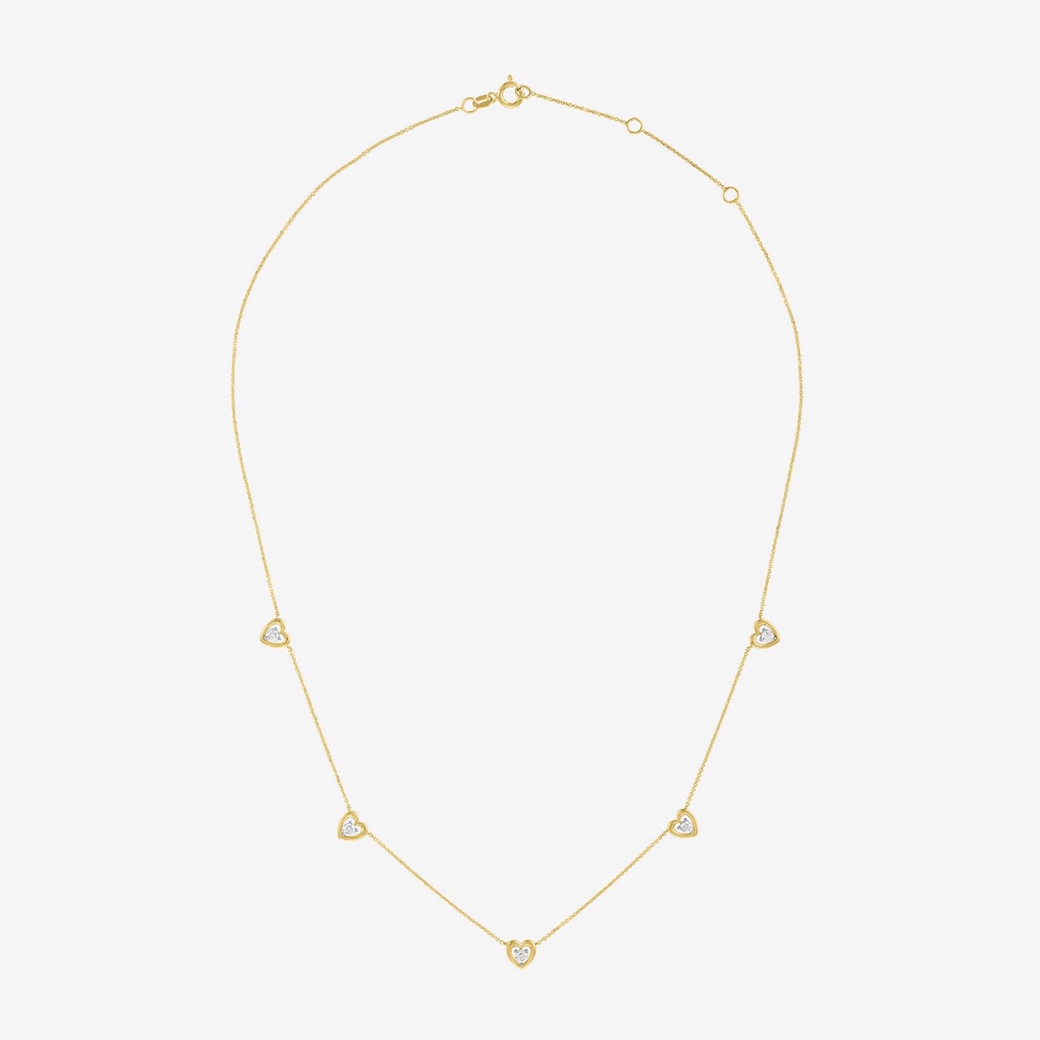 Diamond Addiction (G-H / Si2-I1) Womens 1/3 CT. T.W. Lab Grown White Diamond 10K Gold Heart 18 Inch Pendant Necklace