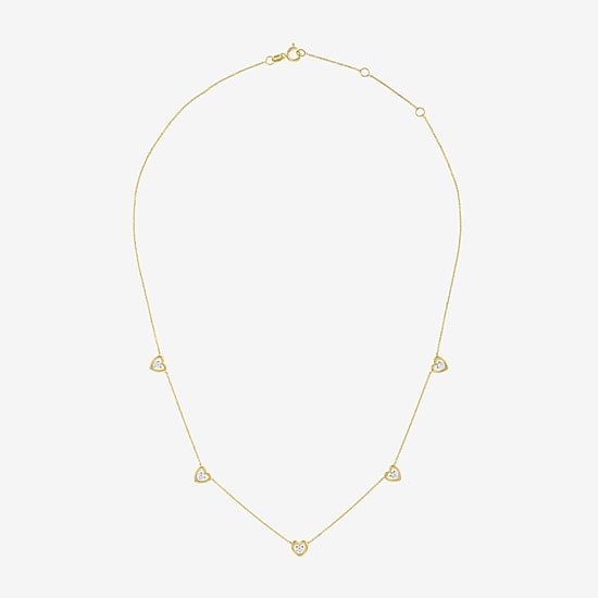 Diamond Addiction (G-H / Si2-I1) Womens 1/3 CT. T.W. Lab Grown White Diamond 10K Gold Heart 18 Inch Pendant Necklace