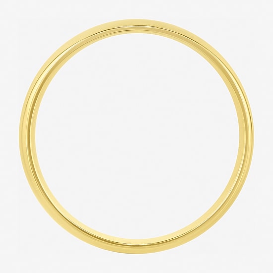 Womens 6MM 14K Gold Over Silver Round Wedding Band