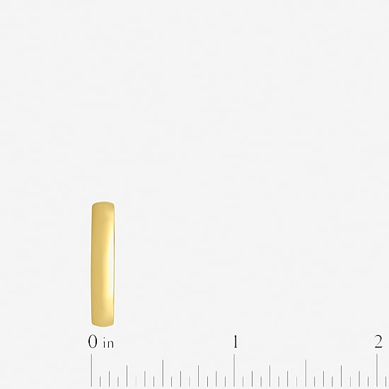 Womens 4MM 14K Gold Over Silver Round Wedding Band