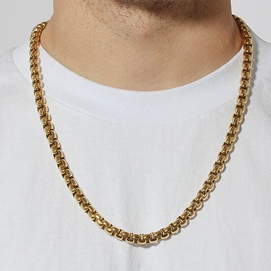 Mens Stainless Steel 24 Inch Strand Necklace