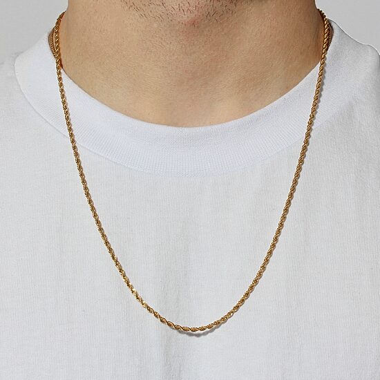 Mens Stainless Steel 20 Inch Strand Necklace