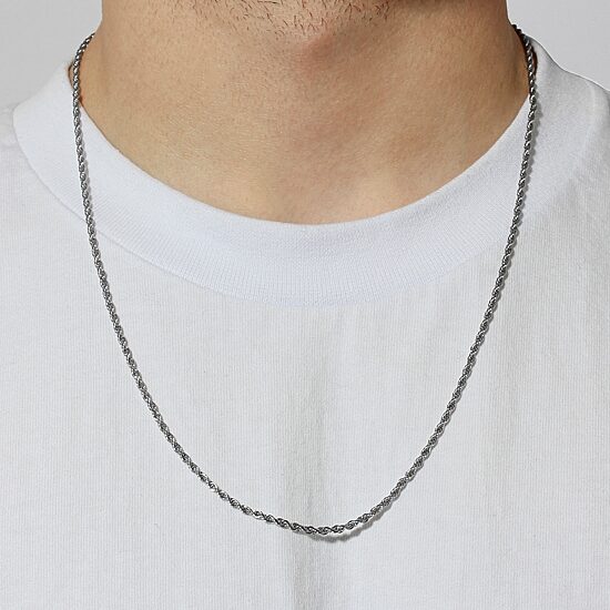 Mens Stainless Steel 20 Inch Strand Necklace