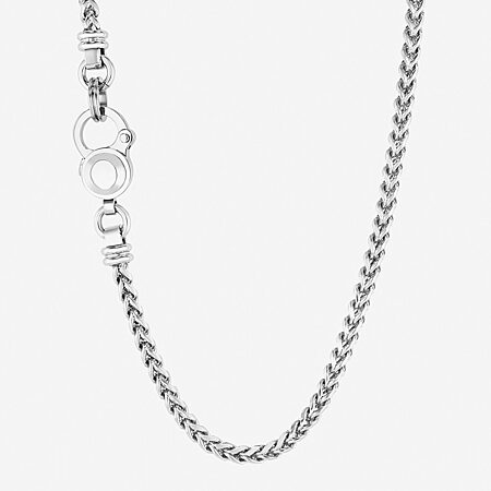 Shaquille O'Neal Xlg Stainless Steel Solid Curb Chain Necklace