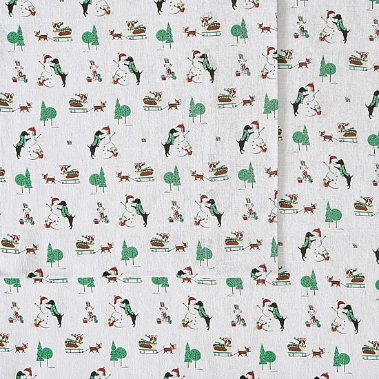 Truly Soft Holiday Dogs Flannel Sheet Set