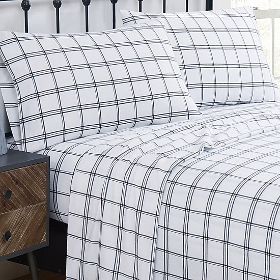 Truly Soft Bristol Plaid Flannel Sheet Set