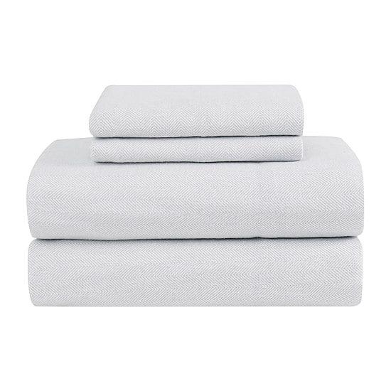 London Fog Herringbone Flannel Sheet Set