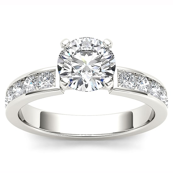 1 1/2 CT.T.W. Natural Round Diamond 14K Gold Engagement Ring