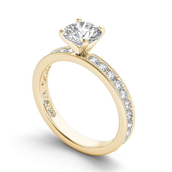 1 1/2 CT.T.W. Natural Round Diamond 14K Gold Engagement Ring