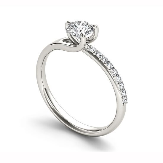 Womens 1 CT. T.W. Natural White Diamond 14K Gold Round Engagement Ring