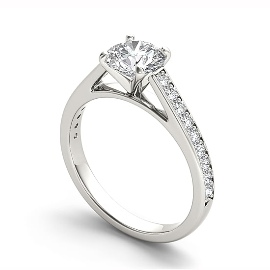 1 1/4 CT.T.W. Natural Round Diamond 14K Gold Engagement Ring