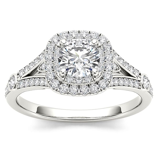1 CT.T.W. Natural Round Diamond 14K Gold Engagement Ring