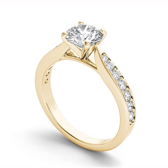 1 1/4 CT.T.W. Natural Round Diamond 14K Gold Engagement Ring