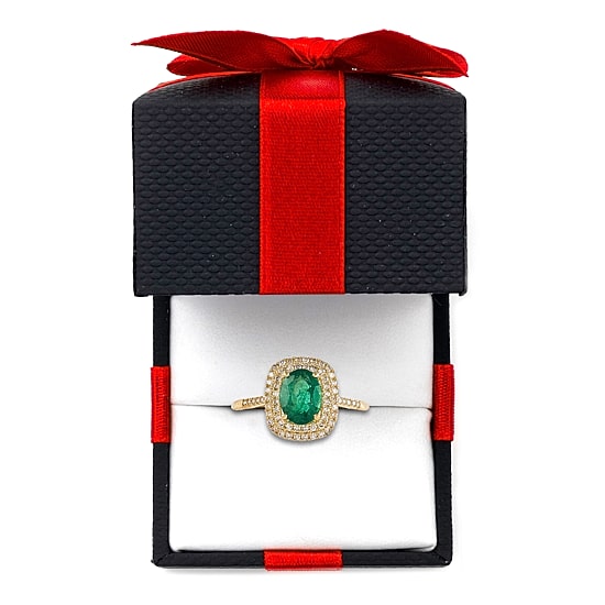 Womens Gemstone & 1/3 CT. T.W. Diamond 10K Gold Cocktail Ring