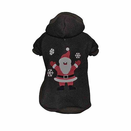 The Pet Life LED Lighting Juggling Santa Hooded Sweater Pet Costume