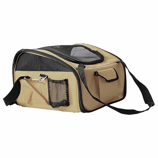 The Pet Life Ultra-Lock' Collapsible Safety Travel Wire Folding Pet Car Seat Carrier