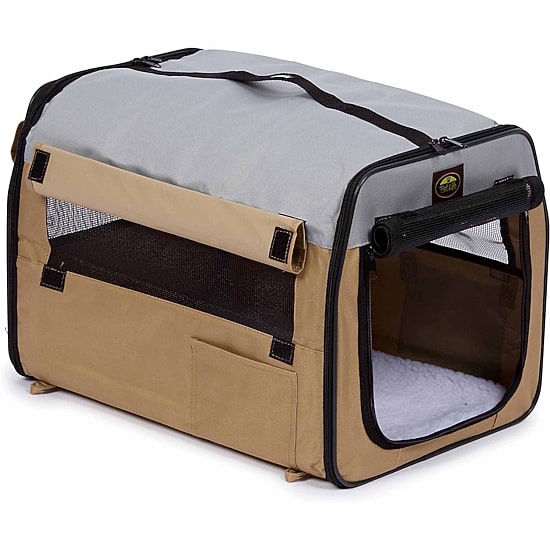 Pet Life ® Airline Approved Folding Zippered Sporty Cage Pet Carrier
