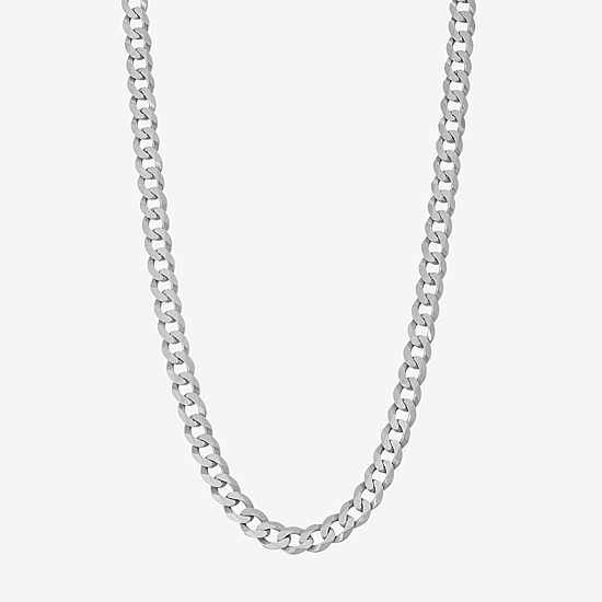 Sterling Silver Solid Curb Chain Necklace