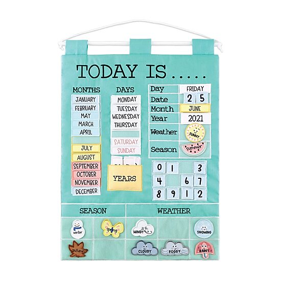 The Peanutshell Teal Learning Calendar 40-pc. Resposibility Chart