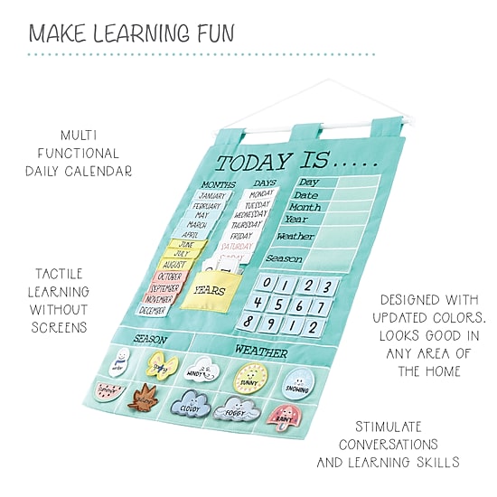 The Peanutshell Teal Learning Calendar 40-pc. Resposibility Chart