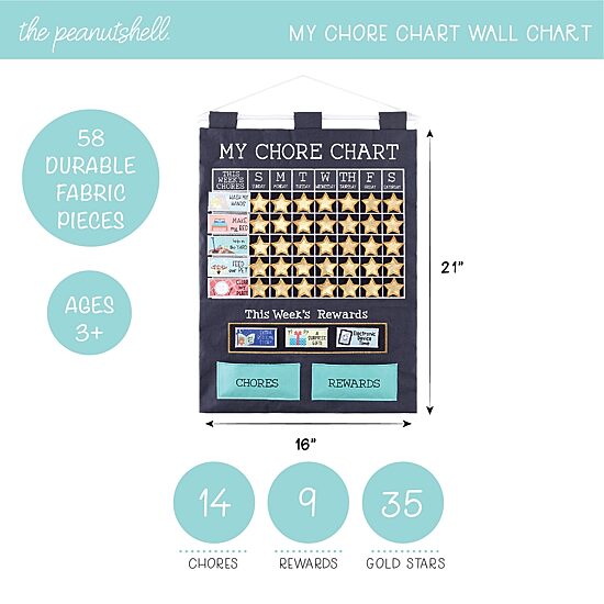 The Peanutshell Chore 40-pc. Resposibility Chart