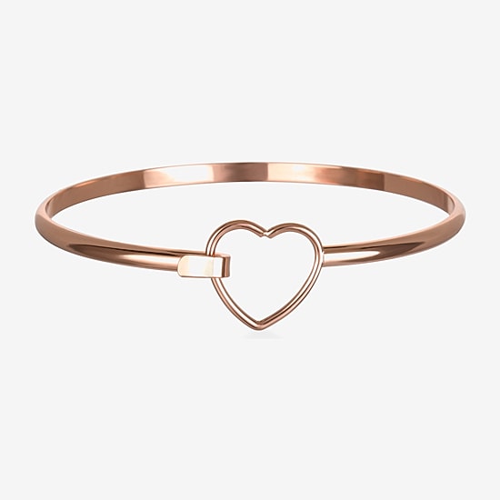 Bijoux Bar Delicates Womens Heart Bangle Bracelet