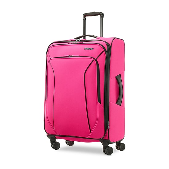 American Tourister Pirouette Nxt 24 Inch Softside Expandable Checked Spinner Luggage