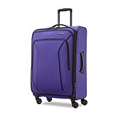 American Tourister Pirouette Nxt 24 Inch Softside Expandable Checked Spinner Luggage