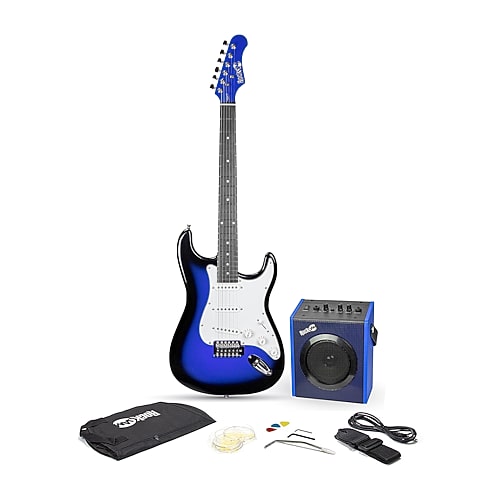 RockJam Full Size Electric Guitar Kit, One Size, Blue