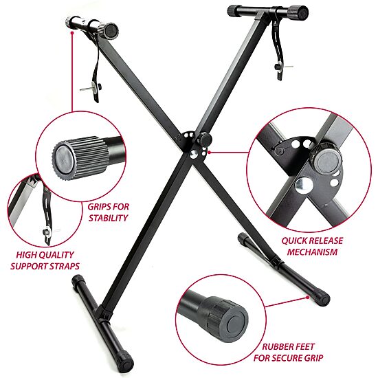 RockJam 61 Kybrd Piano Kit w/Stand Hdphne